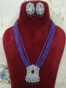 Ensemble de collier Mala longue perle de haute qualité pour les femmes bijoux de mariée de Style ethnique indien avec du laiton plaqué or pour les mariages - Product Image 4