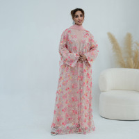 Zifeng OEM Nouvelle Collection Tendance Musulmane Moyen-Orientale Malaisienne Ensemble Trois Pièces Broderie Florale Tridimensionnelle