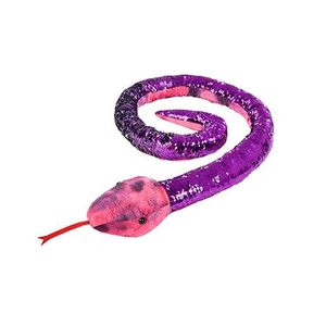 April Fools-peluche de lentejuelas Reversible, juguete de animales rellenos grandes, serpiente - Product Image 3