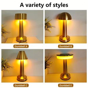 Modern LED <b>Table</b> <b>Lamp</b> Metal Touch Control Remote Rechargeable Eye-Caring Simple Dimmable Eco-Friendly Decorative Light Home - Product Image 4