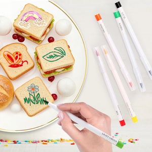 La tinta comestible se seca rápidamente en la superficie de los alimentos, sin sangrado ni manchas, mantiene los patrones claros y limpios <span class=keywords><strong>para</strong></span> una decoración profesional de alimentos. - Product Image 5