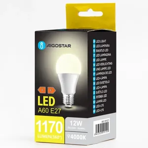 Ampoule LED E27 A60 12W 4000K, efficacité énergétique, lumière blanche neutre, idéale pour l'éclairage général dans les foyers et les bureaux. - Product Image 1