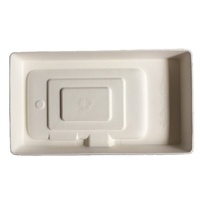 Emballage en pulpe de papier moulé biodégradable et recyclable pour plateau de téléphone portable, emballage en pulpe de papier pour l'électronique