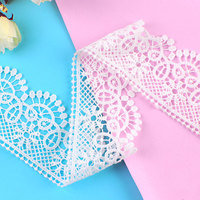 Dentelle brodée florale en soie de lait blanche RYL 2 cm pour vêtements, lingerie, col, manchette, jupe, rideau, accessoires de couture