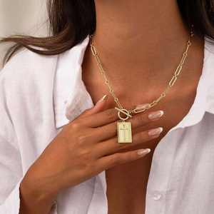 Charm <b>Cross</b> <b>Choker</b> Necklace for Women, Thick Chunky Paperclip Chain Hip Hop Necklace Unisex JewelryTrendy Fashion Jewelry Gifts - Product Image 1