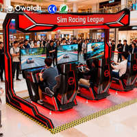 Plataforma de Movimiento Electrónica Profesional para Simulador de Carreras, Máquina de Juego de Conducción AR con Pantalla HD, Cabina Arcade para Centro Comercial