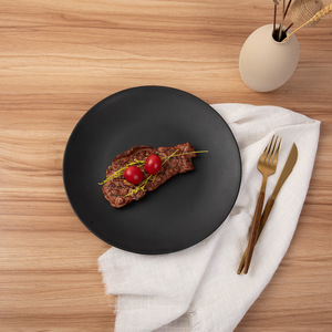 All'ingrosso Unbreakable nero melamina piastra di ricarica ristorante 10 pollici piatto di plastica rotonda cena - Product Image 5