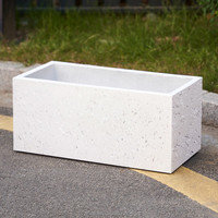 Pot de fleurs décoratif de luxe 85, jardinière profonde surdimensionnée, style commercial et public moderne, en fibre de verre, GRC, UHPC, pour extérieur et intérieur