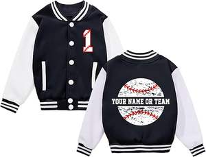 Chaqueta de Béisbol con Logotipo Personalizado, Chaqueta de Equipo para Hombre y Mujer, Chaqueta de Béisbol con Nombre Personalizado, Chaqueta Bomber Unisex Estilo Preppy - Product Image 2