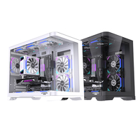 Lovingcool verre trempé incurvé éclairage rvb ordinateur de jeu tour ATX boîtier CPU carte mère AMD Intel refroidissement par air et eau