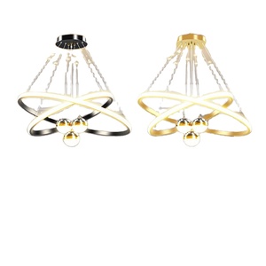 Lustre LED rond moderne en acier inoxydable noir pour salle à manger, lumière blanc chaud 3500K, dimmable, culot E27 - Product Image 4
