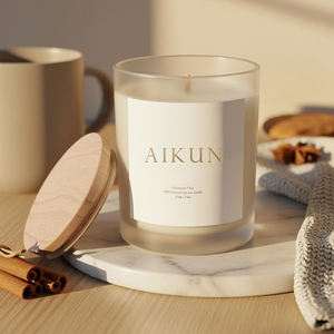 Vela Aromática AIKUN de Cera de Soya Natural, Hecha a Mano, en Frasco de Vidrio, Quema Limpia, para Decoración del Hogar, Venta al Por Mayor, Marca Privada - Product Image 1
