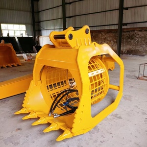 Godet de criblage personnalisable pour diverses excavatrices <span class=keywords><strong>avec</strong></span> des tailles de tamis de 10*10, 15*15, 30*30 pour décompacteurs - Product Image 1