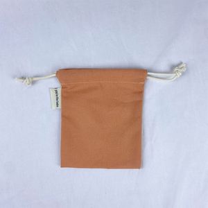 Customizable With Multiple Colors and Logo Recyclable 100% Organic Cotton Canvas <b>Drawstring</b> <b>Pouch</b> Bag - Product Image 4