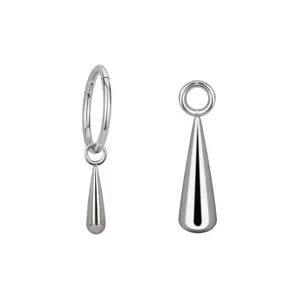 GZN Latest G23 Titanium Tear Drop Dangle Nose Ring Internally Threaded Top Earring Lip Ring Piercing Jewelry
