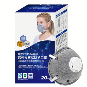 Bán buôn 4 lớp FFP2 dùng một lần Mặt nạ chống bụi công nghiệp bảo vệ cốc hình than hoạt tính không dệt mặt nạ phòng độc - Product Image 3