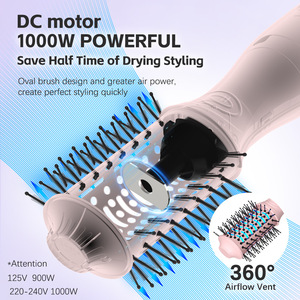 Mini <span class=keywords><strong>Spazzola</strong></span> Styler ad Aria Calda 4-in-1 1000W Doppia Tensione, Cilindro Ovale da 2,3 Pollici <span class=keywords><strong>per</strong></span> Asciugatura Rapida, Lisciatura e Arricciatura - Product Image 3