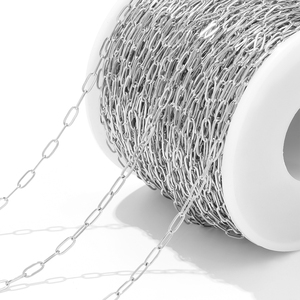 Nieuw Ontwerp Roestvrijstalen Kettingrol 18K Echt Vergulde 2.5Mm * 6.5Mm Lange Platte Ketting Voor Het Maken Van Ketting Sieraden - Product Image 2