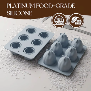 Molde Redondo de Silicona de Grado Alimenticio Platino de 6 Cavidades, Molde Antiadherente para Repostería, para Mousse, Chocolate y Dulces - Product Image 1