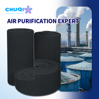 Rouleau de média filtrant à charbon actif pour l'élimination des COV, efficacité optimale, prix de gros, pour systèmes HVAC, taille personnalisée
