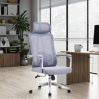 Chaise ergonomique moderne réglable en tissu maillé avec cadre en plastique, garantie 3 ans, échantillon gratuit, chaise en maille économique, pivotante à 3 positions avec verrouillage