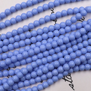 Perline di Vetro Verniciate Rotonde Bianche da 4mm, 6mm, 8mm, 10mm per Decorazioni Fai-da-te, Colore Caramella, Cristallo Dipinto - Product Image 4