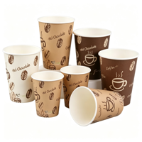 Gobelets à café en papier ondulé biodégradables de 8 oz, 12 oz, 16 oz avec couvercles, gobelets en papier kraft à emporter