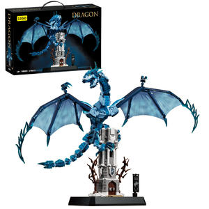 99005 Série Dragon - Game of Thrones - Modèle <span class=keywords><strong>de</strong></span> dinosaure Viserys le Dragon <span class=keywords><strong>de</strong></span> <span class=keywords><strong>Glace</strong></span> - Puzzle - Jouet - Plastique ABS - Décoration éducative - Product Image 2