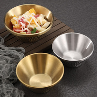 Vente chaude Bol Ramen De Style Coréen Restaurant En Acier Inoxydable 304 Sandice Bol Bol À Soupe De Nouilles Incassable