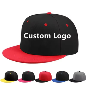 Casquette de baseball Hip Hop à visière plate, logo brodé 3D personnalisé, vente en gros, couleurs contrastées, casquette snapback - Product Image 2