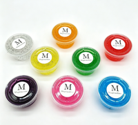 Slime Kristal Multiwarna Model M, Lem Berbusa Bahan PVA, Slime Elastis Beraroma, Mainan Sensorik Kreatif untuk Mengurangi Stres