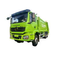 Grand camion compacteur électrique Shacman 20m Euro 3 8x2 avec moteur, pompe, boîte de vitesses automatique, moteur 25T GVW, contrôlé par PLC