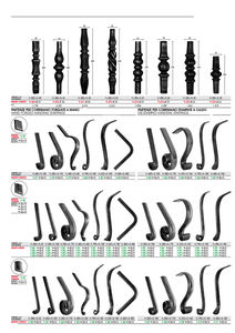 Pasamanos decorativos Componentes <span class=keywords><strong>de</strong></span> hierro forjado Elementos Extremos <span class=keywords><strong>de</strong></span> pasamanos para puerta Valla Piezas <span class=keywords><strong>de</strong></span> <span class=keywords><strong>escalera</strong></span> - Product Image 3