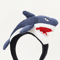 Serre-tête en peluche requin mignon et doux pour Halloween, accessoire de cosplay en forme d'animal pour fêtes sur le thème de l'océan, utilisation intérieure/extérieure