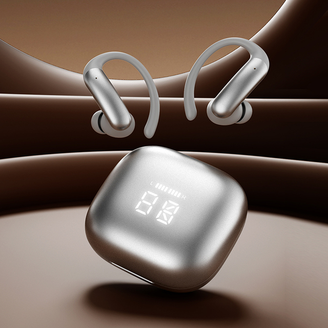 New M145 LED Digital Display Earphone TWS Semi-In-Ear Open-Ear Wireless Noise Cancelling Sports Earphone for Android IOS