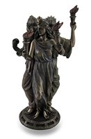 Sculpture religieuse en pierre grandeur nature Marbre Déesse grecque de la magie Statue d'Hécate