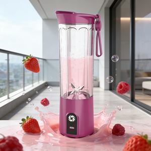 550ml 2000mAh 6 Blades BPA Free USB <b>Wireless</b> Mini Juicer Car Portable Heavy Duty Blender Ice Crusher Turbo Mode Smoothies Maker - Product Image 6