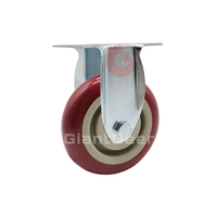 Roulette pivotante en métal PVC, prix usine, 65mm, 75mm, 100mm, 125mm