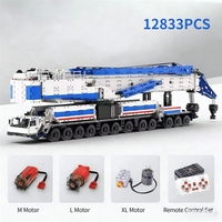 Ubricks E1002 2026 – Ensemble de blocs de construction de modèle de grue mobile tout-terrain télécommandée par application, véhicule d'ingénierie lourde