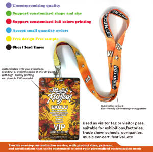 卸売パーソナライズカスタムプラスチックIDカードイベントパスイベント舞台裏バッジVIPパスバッジストラップ付き - Product Image 2