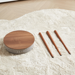 Tavolino da Caffè Moderno in <span class=keywords><strong>Legno</strong></span> <span class=keywords><strong>Nero</strong></span> con Altoparlante Bluetooth <span class=keywords><strong>e</strong></span> Ricarica Wireless per Soggiorno Interno ed Esterno - Product Image 6