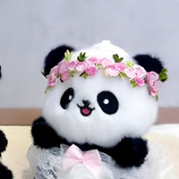 Porte-clés en peluche panda mignon, pendentif de sac en dessin animé doux, jouet souvenir