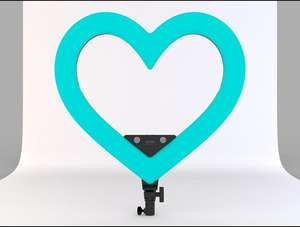 L в форме сердца RGB кольцевой свет режимы макияж селфи светодиодное кольцо 18 дюймов со штативом и держателями для телефона - Product Image 6