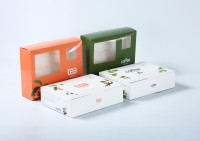 Boîtes à chocolat Cailyn écologiques, imperméables, au toucher doux, en carton blanc pliable, emballage rigide pliable durable