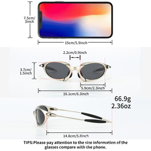 Yeni tasarım tam jant Oval şekil açık spor için bisiklet güneş gözlüğü polarize UV400 lensler Metal Unisex % UV koruma - Product Image 2