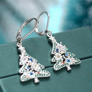 Boucles d'oreilles étoile de Noël colorées pour femmes, bijoux de mode festifs pour les fêtes - Product Image 5