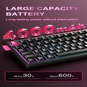 Clavier sans fil ONIKUMA MT706 81 touches avec axe satellite auto-développé, double commande et bouton de <span class=keywords><strong>volume</strong></span>, clavier mécanique - Product Image 5