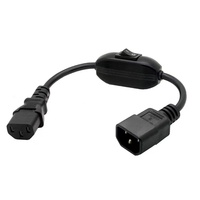 Câble d'alimentation PDU UPS IEC 320 C14 à C13 avec interrupteur marche/arrêt 30 cm