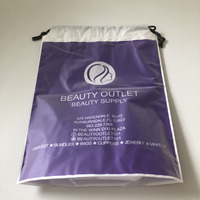 Sac de transport pour perruques, verticale, avec cordon de serrage, imprimé personnalisé en héliogravure, qualité PE, violet, recyclable