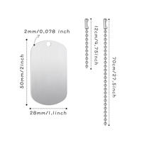 Placa de Identificación de Perro de Metal al por Mayor, Collar Plateado, Placa de Identificación de Perro de Metal Personalizada con Nombre en Blanco para Grabar